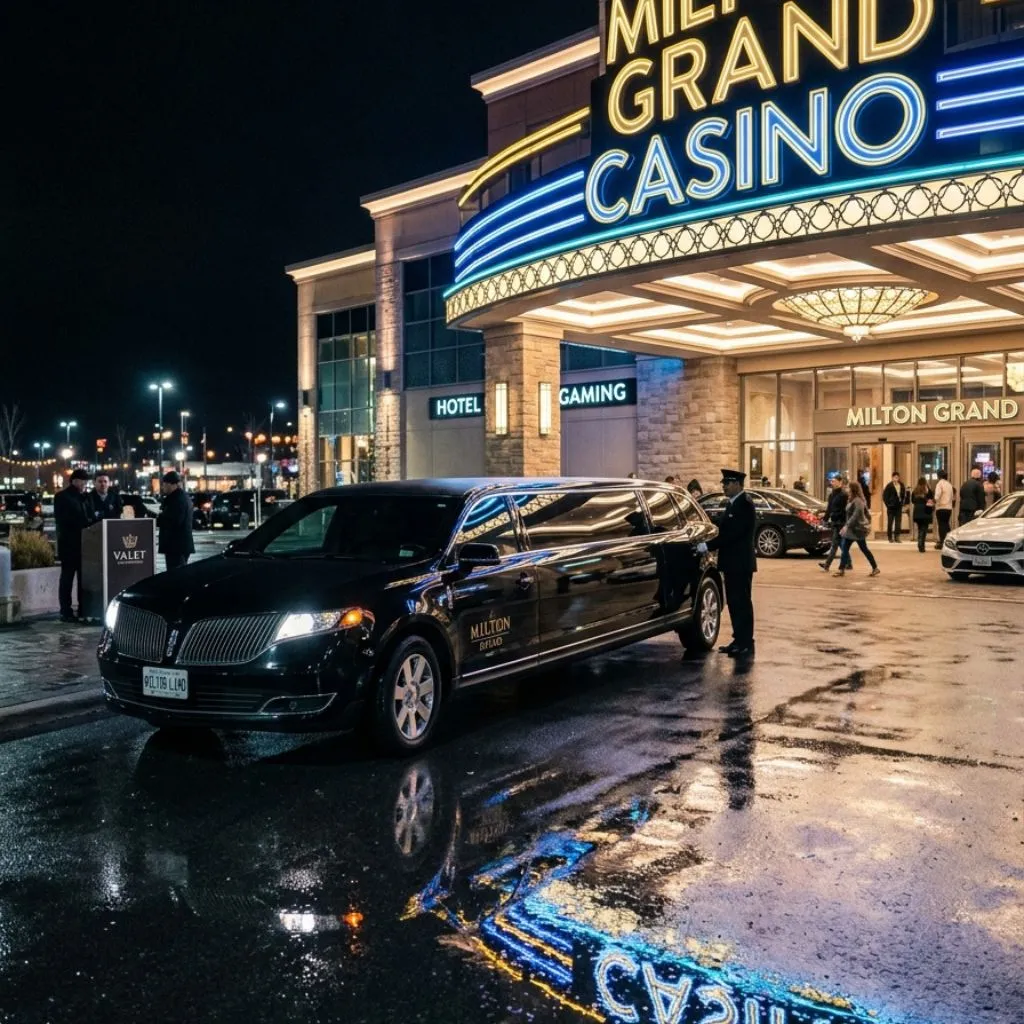 Casino Limo Service Milton with elegant sedan limousine for casino transportation