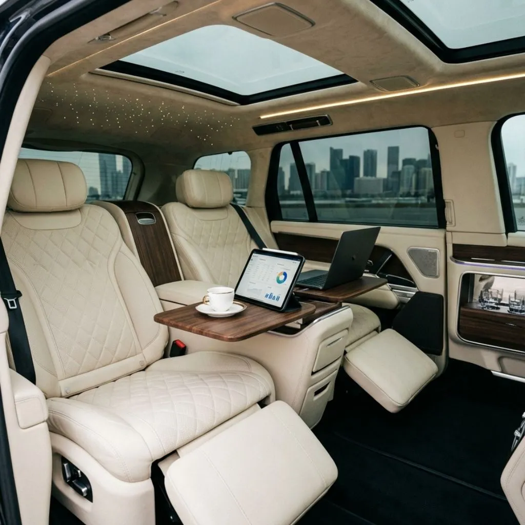 Corporte Limo Service Milton luxury SUV interior for comfortable business travel