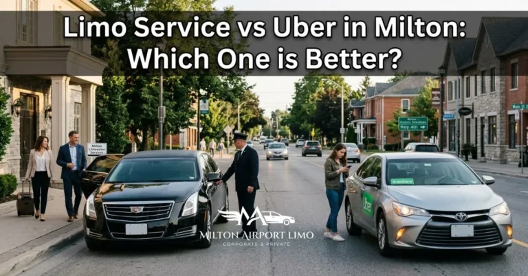 Compare the benefits of Milton limo service and Uber for your transportation needs, including luxury, comfort, and reliability.
