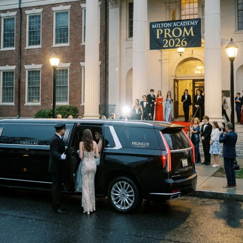 Prom Limo Service Milton with luxury SUV chauffeur service for prom events