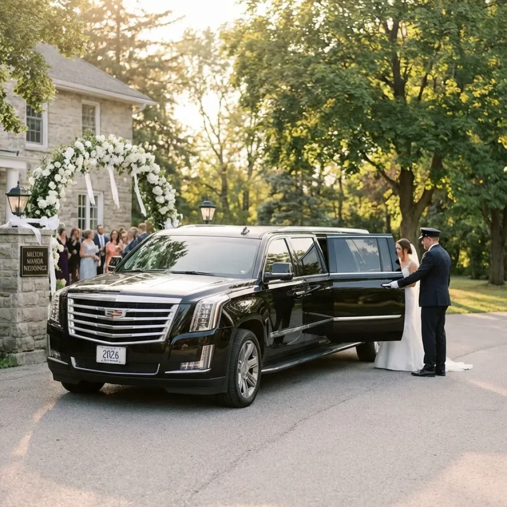 Wedding Limo Service Milton | Premium SUV Wedding Transportation
