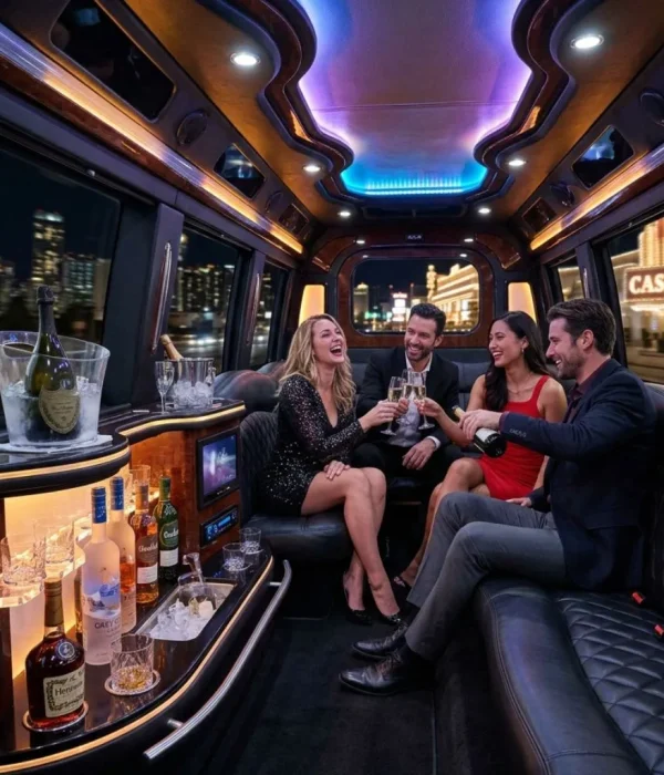 Casino Limo Service Milton luxury limo interior with VIP nightlife experience